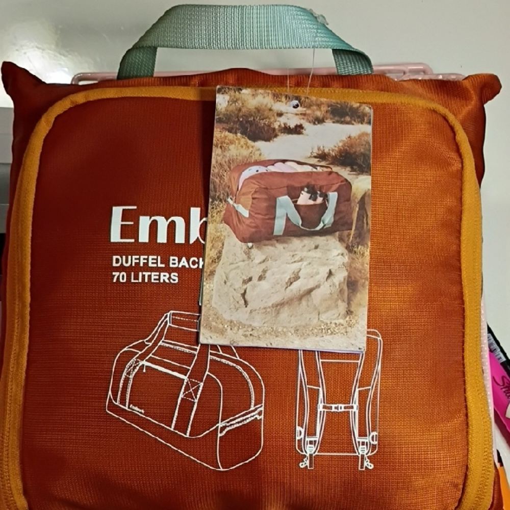 Orange Duffel Bag 70L